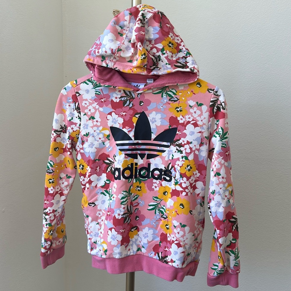Adidas Girls Flower Hoodie